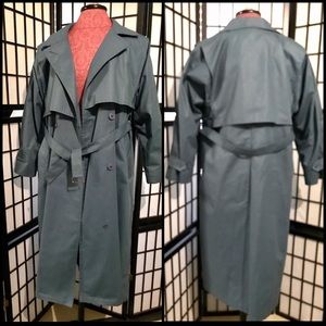 EUC - London Fog -Warm Trench Coat w/ Pinstripes
